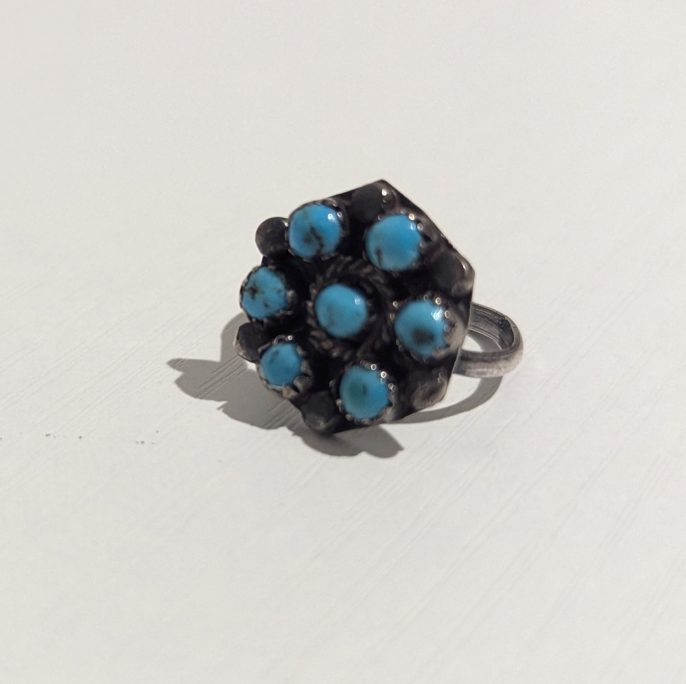 Handmade turquoise ring - Picture 3 of 4